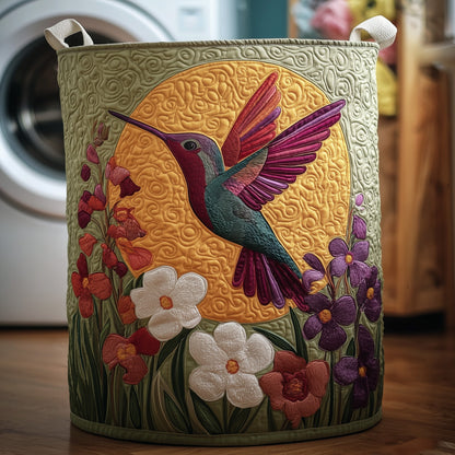 Hummingbird Heaven Quilted Laundry Basket GFTOHD9705