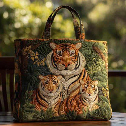 Tiger Family Quilted Tote Bag GFTOHD9706