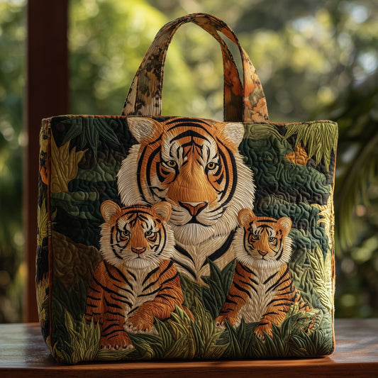 Tiger Family Quilted Tote Bag GFTOHD9707