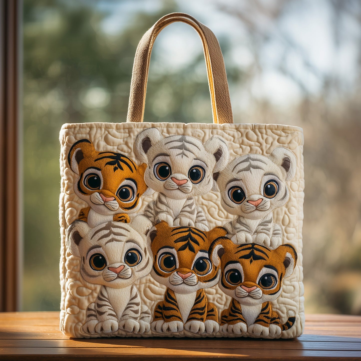 Baby Tiger Quilted Tote Bag GFTOHD9714