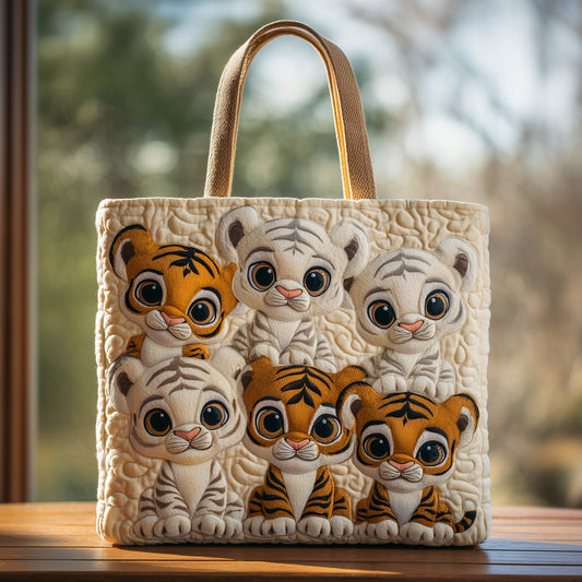 Baby Tiger Quilted Tote Bag GFTOHD9714