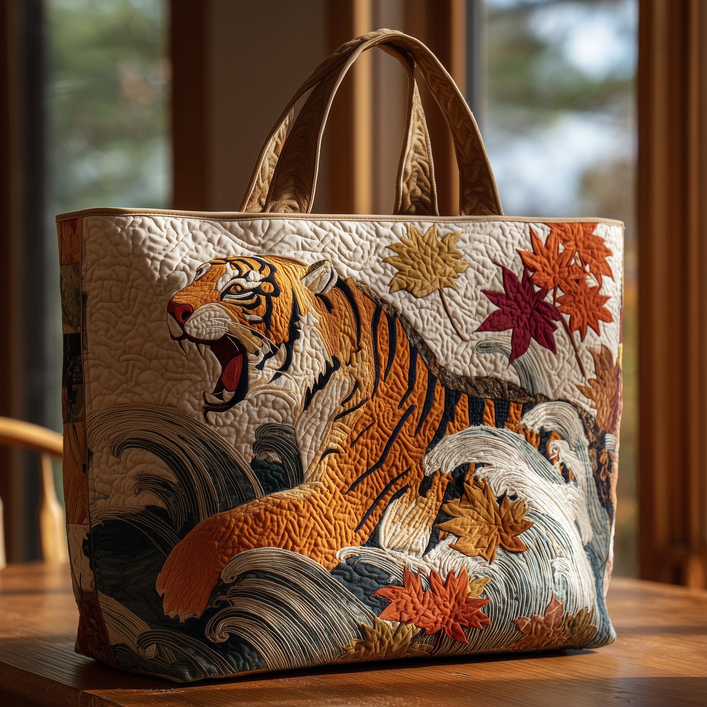 Majestic Tiger Quilted Tote Bag GFTOHD9716