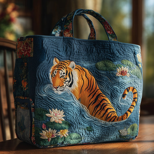 Tiger Drift Quilted Tote Bag GFTOHD9719