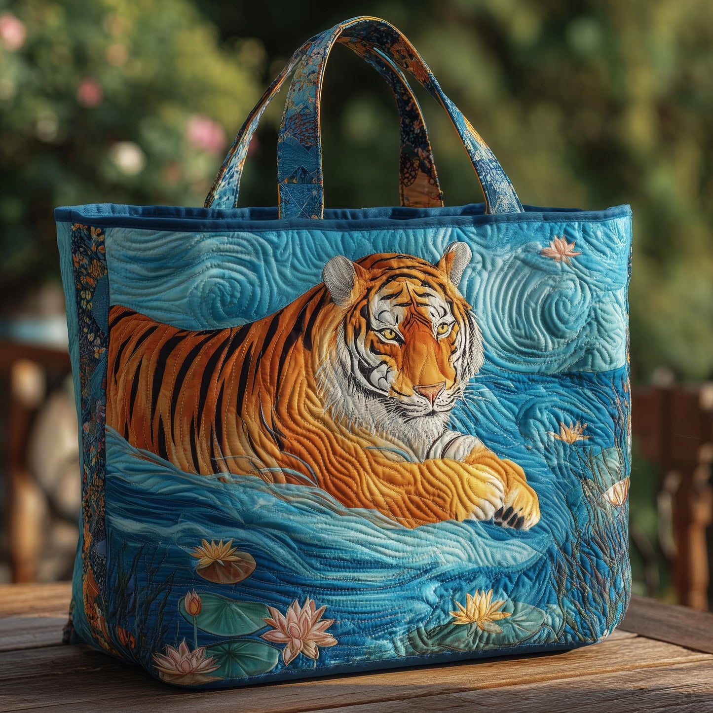 Tiger Drift Quilted Tote Bag GFTOHD9720