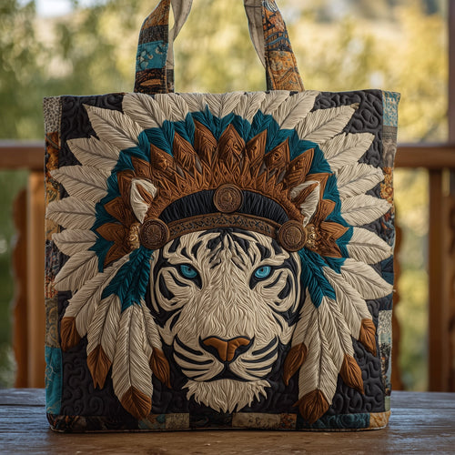 Native Tiger Quilted Tote Bag GFTOHD9726