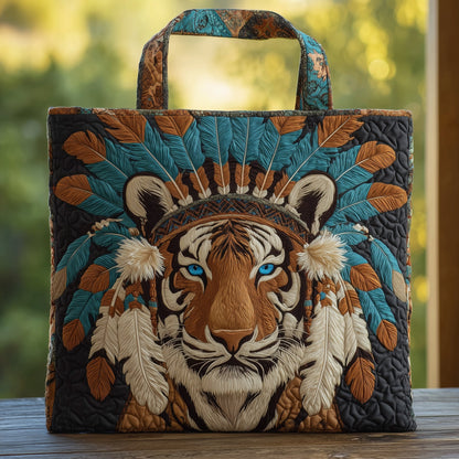 Native Tiger Quilted Tote Bag GFTOHD9727