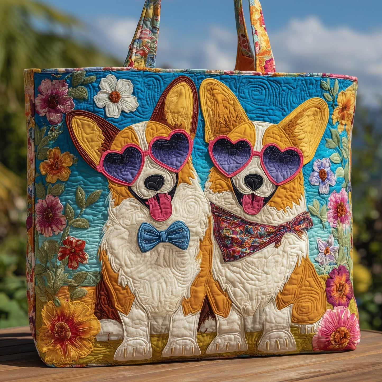 Corgi Love Quilted Tote Bag GFTOHD9728