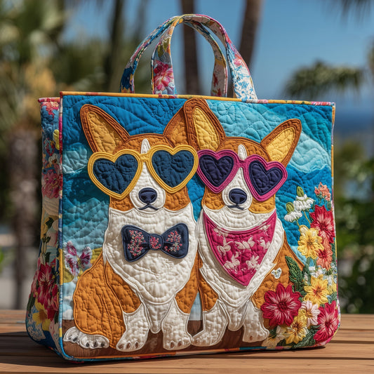 Corgi Love Quilted Tote Bag GFTOHD9729