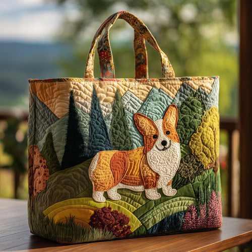Chubby Corgi Quilted Tote Bag GFTOHD9732