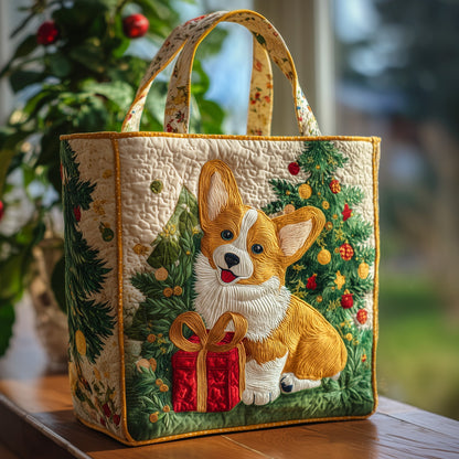 Christmas Corgi Quilted Tote Bag GFTOHD9742