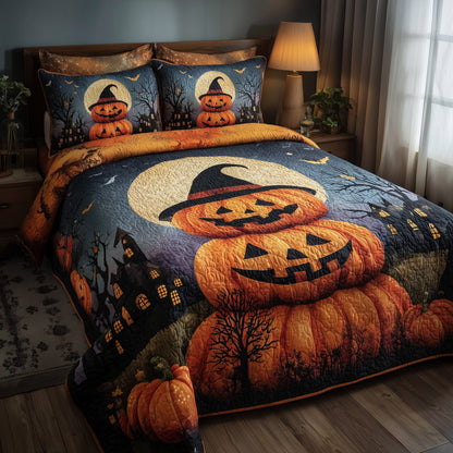 Halloween Night 3-Piece Quilted Bedding Set GFTOHD9748