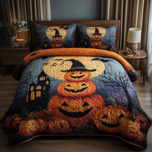 Halloween Night 3-Piece Quilted Bedding Set GFTOHD9749