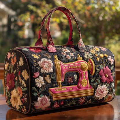 Artistic Sewing Machine Quilted Duffle Bag GFTOHD9799