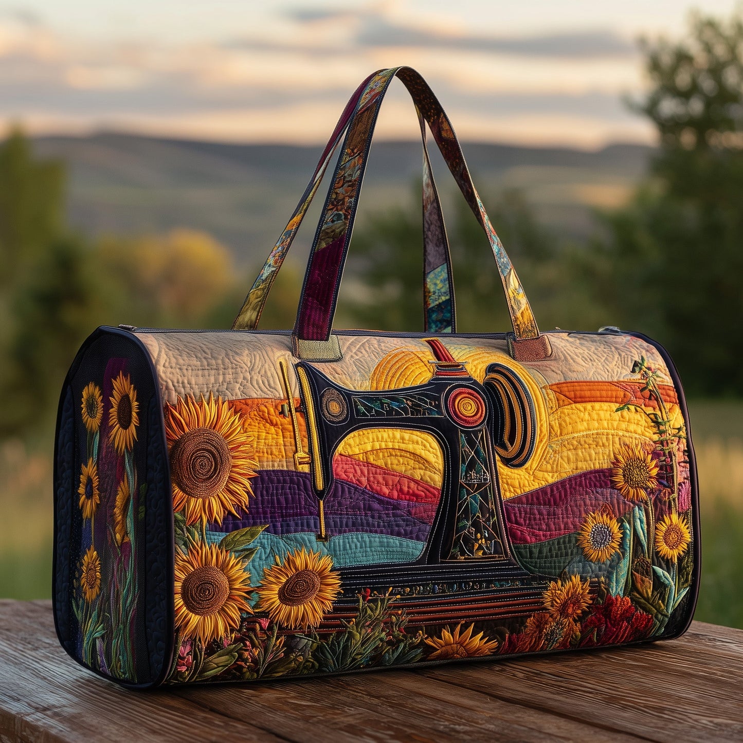 Artistic Sewing Machine Quilted Duffle Bag GFTOHD9803