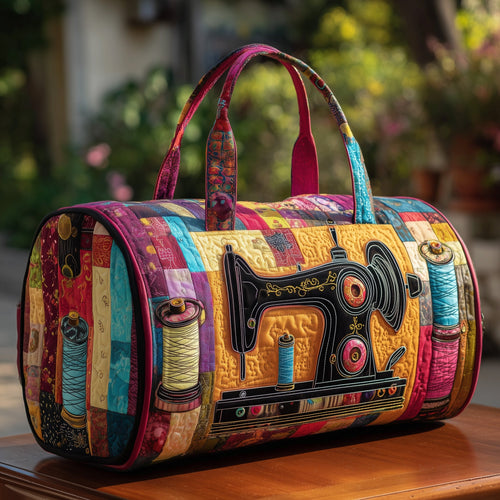 Artistic Sewing Machine Quilted Duffle Bag GFTOHD9804