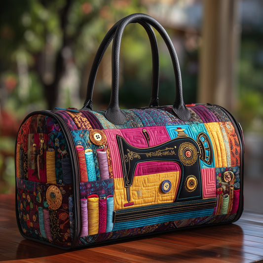 Vintage Sewing Machine Quilted Duffle Bag GFTOHD9805