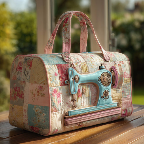 Vintage Sewing Machine Quilted Duffle Bag GFTOHD9807