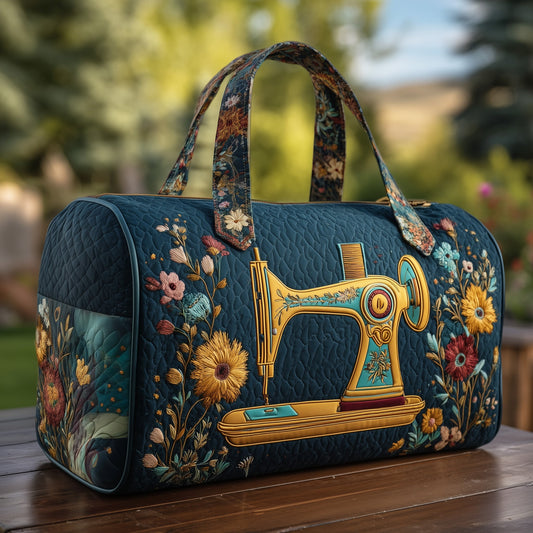 Vintage Sewing Machine Quilted Duffle Bag GFTOHD9808