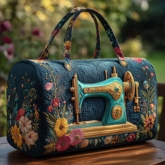 Vintage Sewing Machine Quilted Duffle Bag GFTOHD9809
