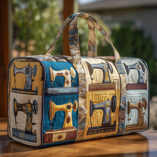 Vintage Sewing Machine Quilted Duffle Bag GFTOHD9811