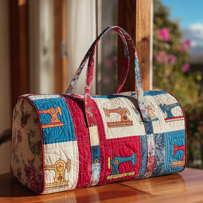 Vintage Sewing Machine Quilted Duffle Bag GFTOHD9812