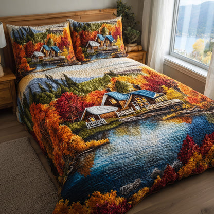 Fall Glow 3-Piece Quilted Bedding Set GFTOHD9838