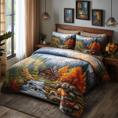 Fall Glow 3-Piece Quilted Bedding Set GFTOHD9840