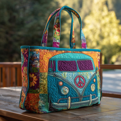 Hippie Van Quilted Tote Bag GFTOHD9845