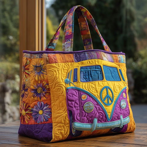 Hippie Van Quilted Tote Bag GFTOHD9847