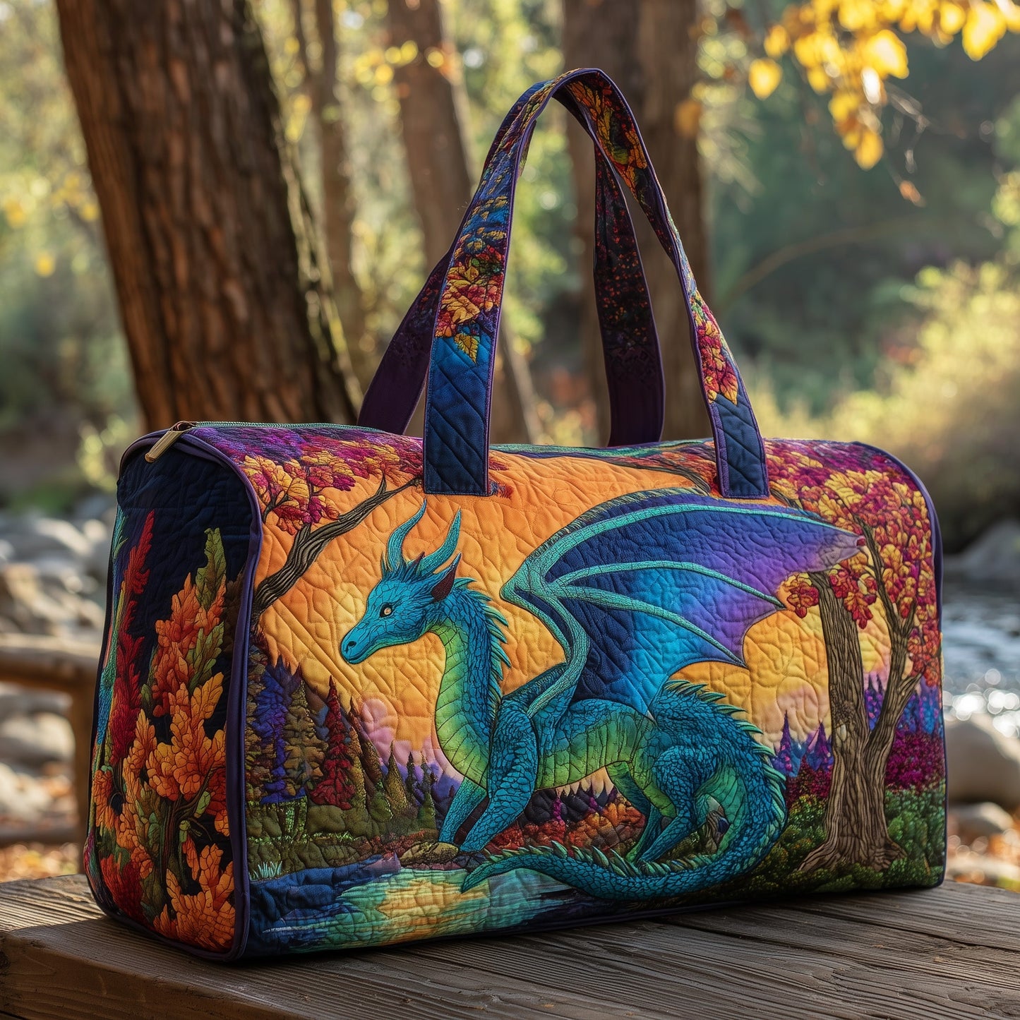 Majestic Dragon Quilted Duffle Bag GFTOHD9855
