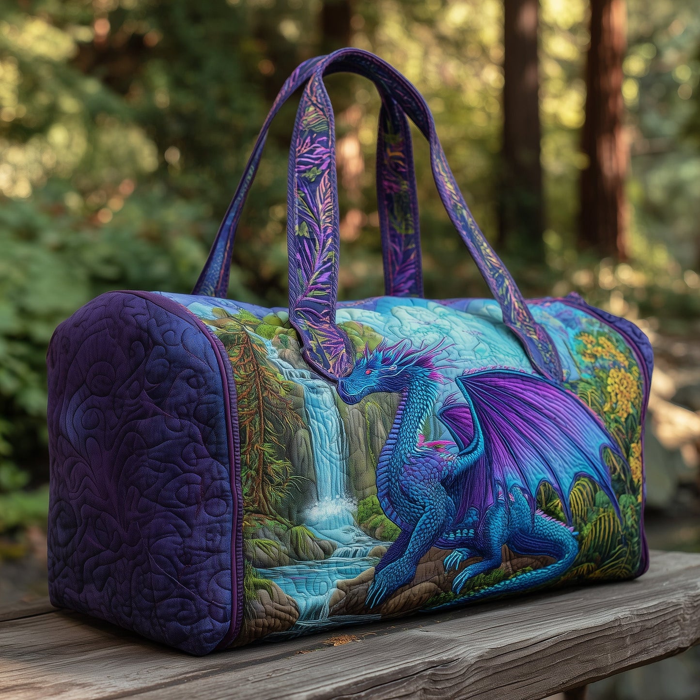 Majestic Dragon Quilted Duffle Bag GFTOHD9859