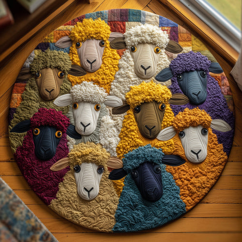 Sheep Heaven Quilted Round Mat GFTOHD9869