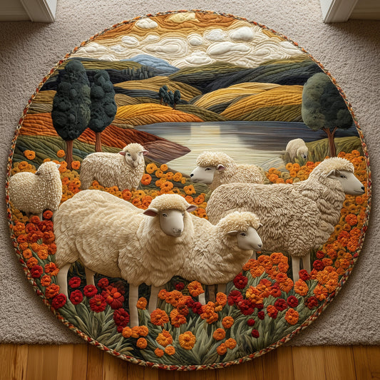 Sheep Heaven Quilted Round Mat GFTOHD9874