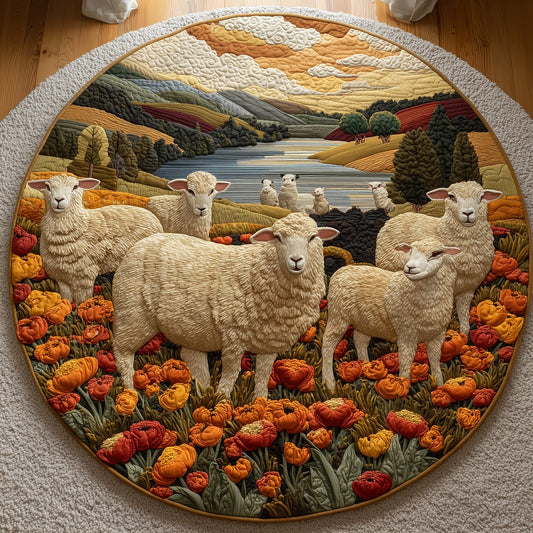 Sheep Heaven Quilted Round Mat GFTOHD9875