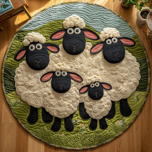 Sheep Heaven Quilted Round Mat GFTOHD9876