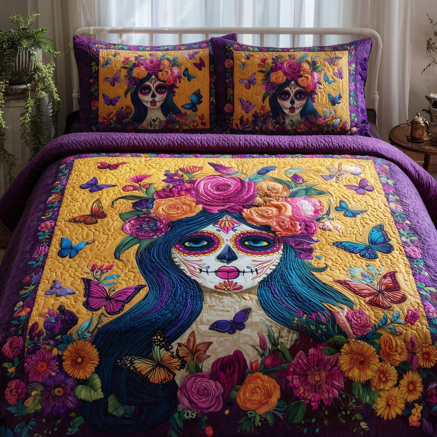Queen of the Dead 3-Piece Quilted Bedding Set GFTOHD9888