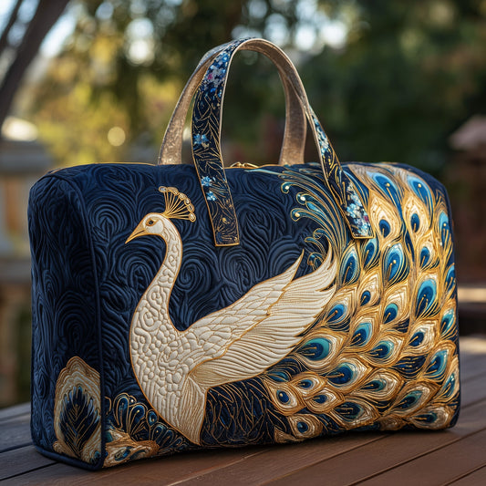 Elegant Peacock Quilted Duffle Bag GFTOHD9893