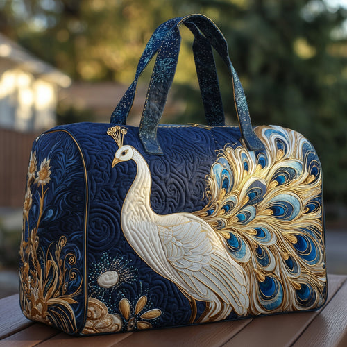 Elegant Peacock Quilted Duffle Bag GFTOHD9894