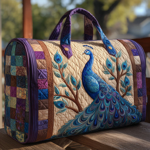 Elegant Peacock Quilted Duffle Bag GFTOHD9900