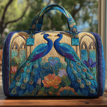 Elegant Peacock Quilted Duffle Bag GFTOHD9902
