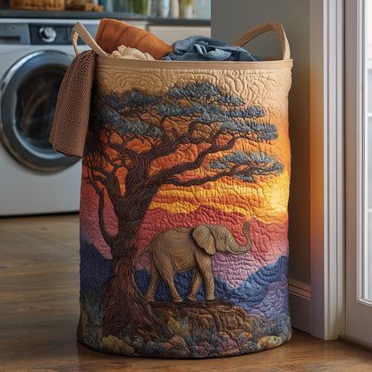 Elephant Spirit Quilted Laundry Basket GFTOHD9931