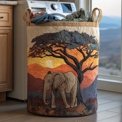 Elephant Spirit Quilted Laundry Basket GFTOHD9932