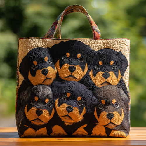 Adorable Rottweiler Quilted Tote Bag GFTOHD9944