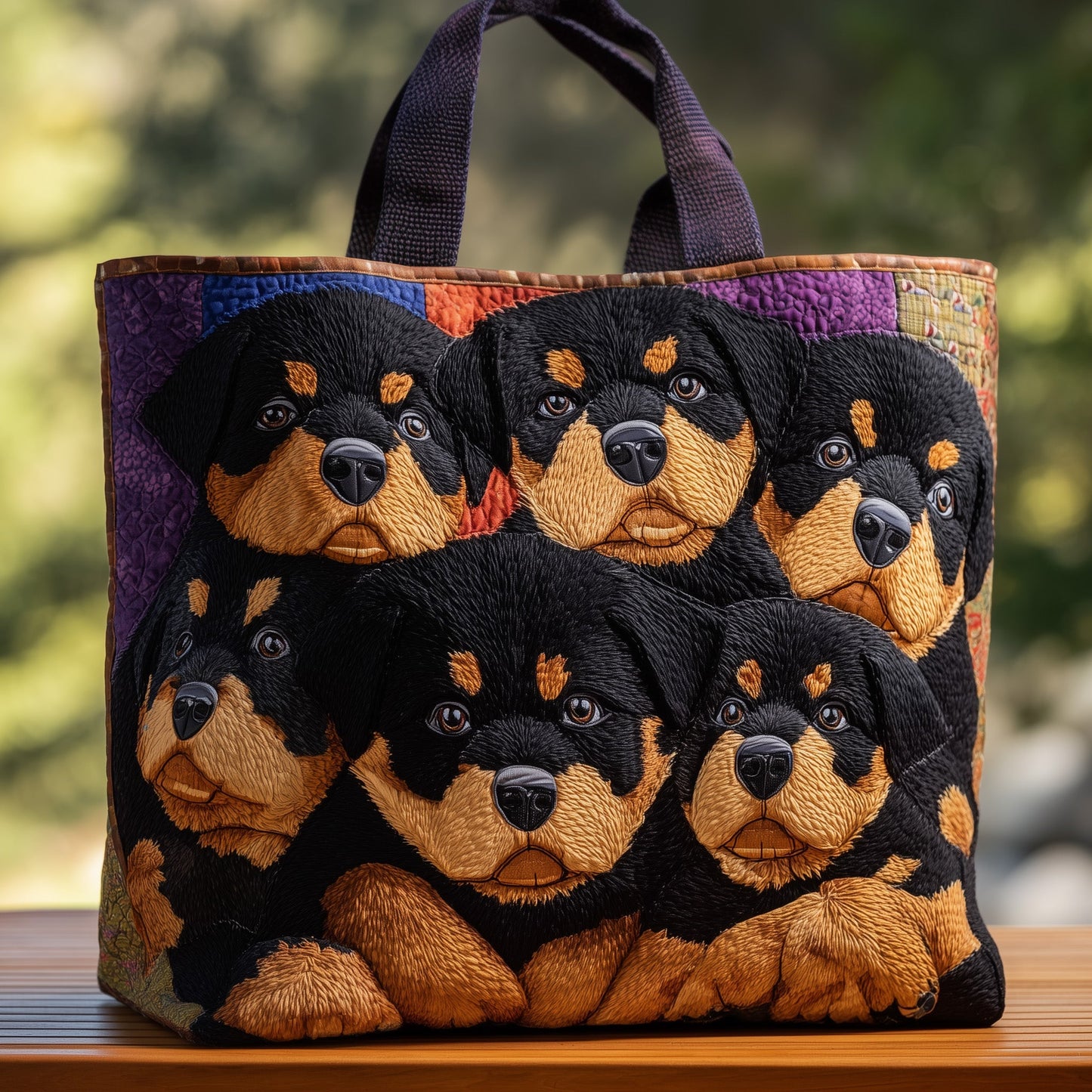 Adorable Rottweiler Quilted Tote Bag GFTOHD9951