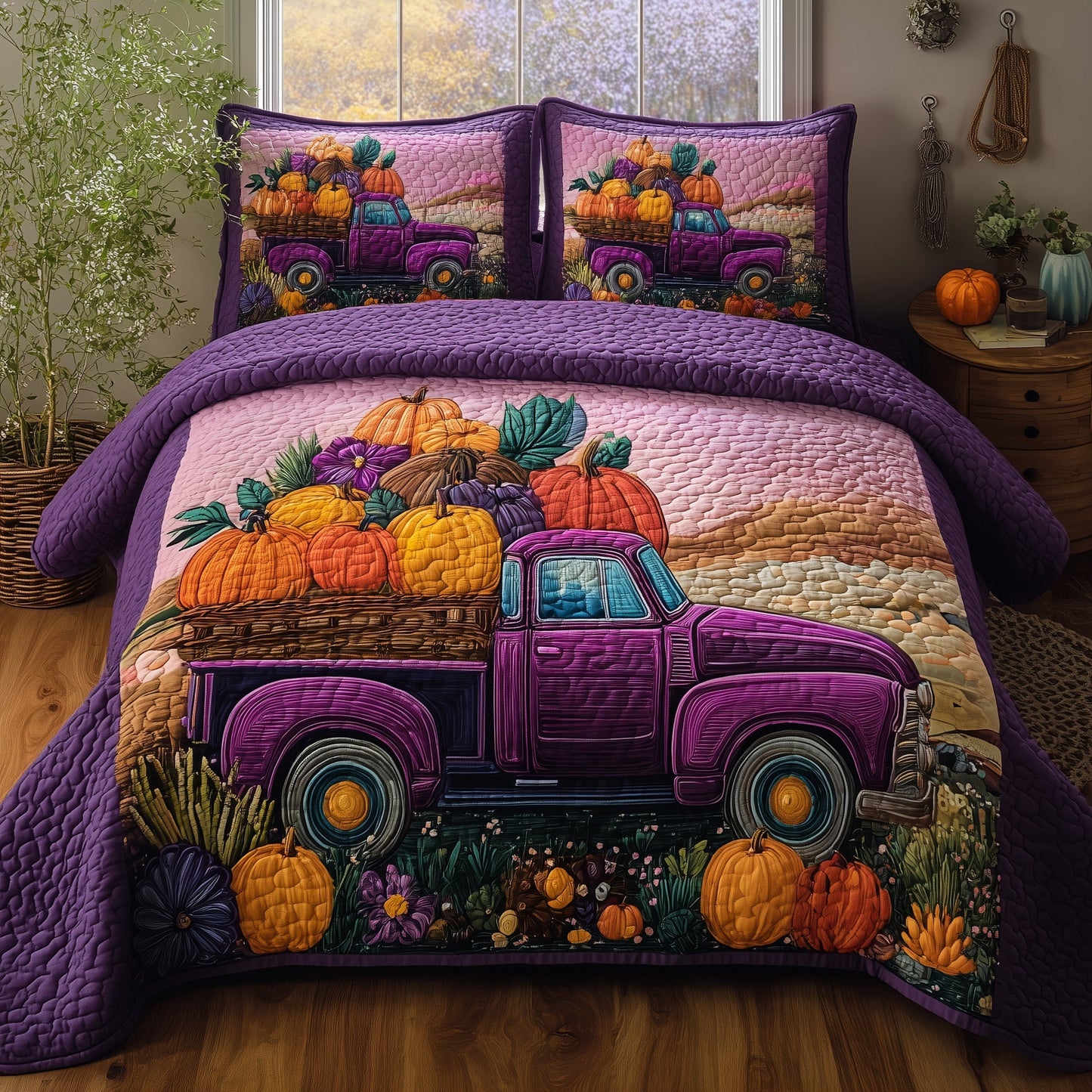 Autumn Truck Duvet Cover Set GFTOHD9969