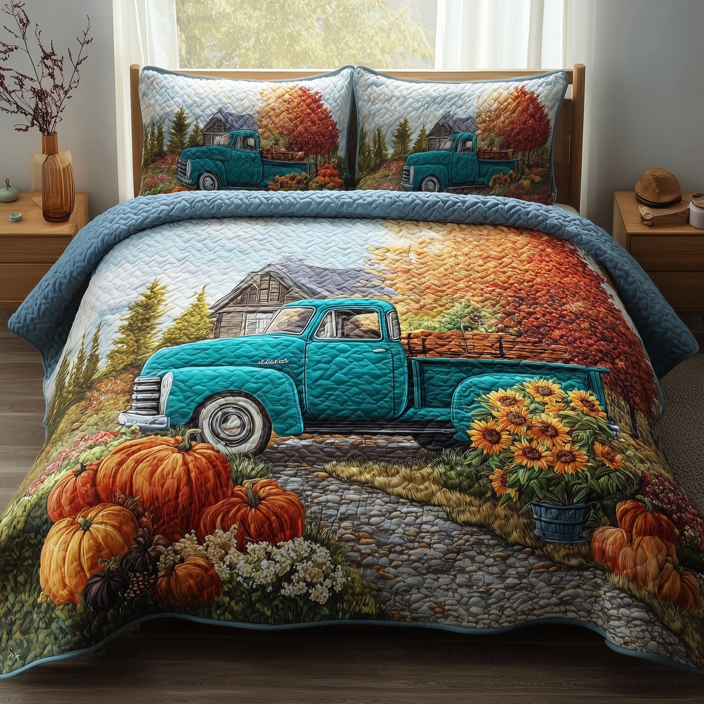 Autumn Truck Duvet Cover Set GFTOHD9974