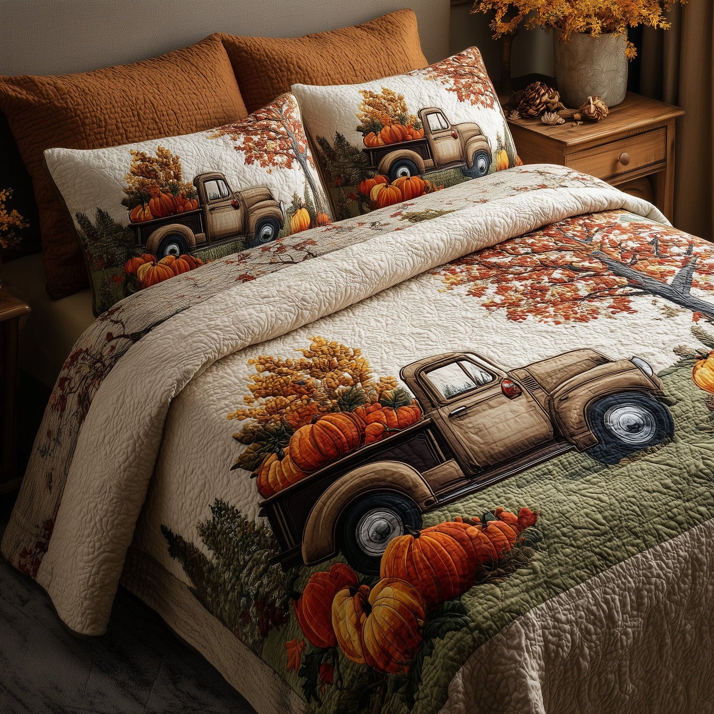 Autumn Truck Duvet Cover Set GFTOHD9976