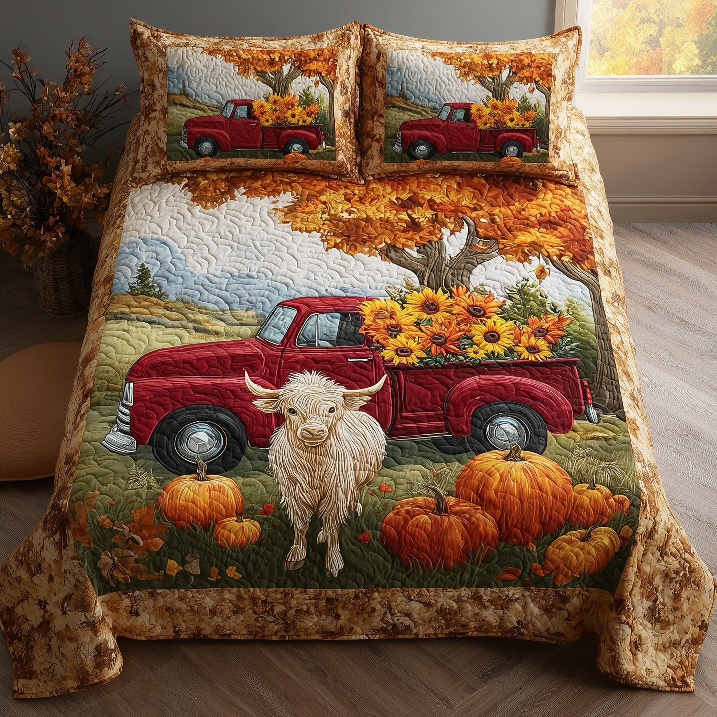 Autumn Truck Duvet Cover Set GFTOHD9978