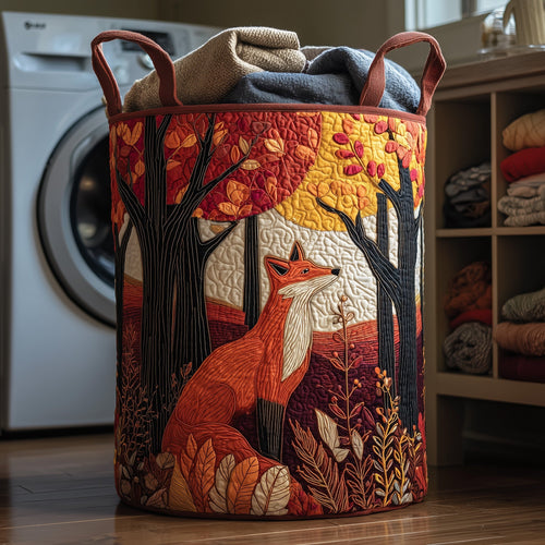 Autumn Fox Quilted Laundry Basket GFTOHD9982
