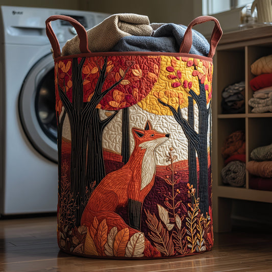 Autumn Fox Quilted Laundry Basket GFTOHD9982